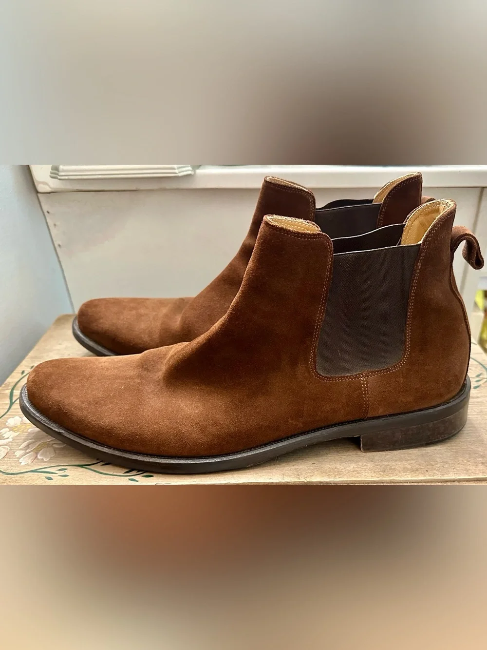Brown Suede Chelsea Boots - Men